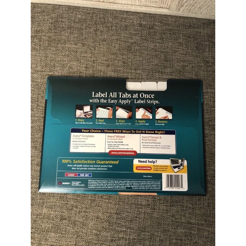 Avery 11427 Clear Label Index Maker Dividers 5 1/2